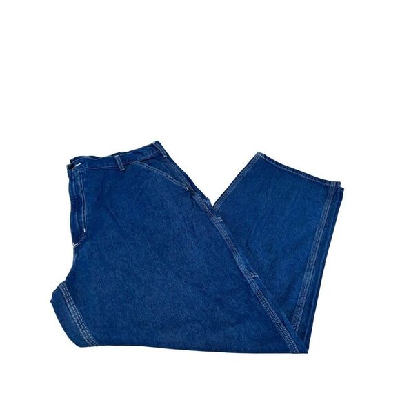 Carhartt Original Dungaree Fit Jeans Mens 42x32 Blue Denim 100% Cotton Relaxed W - Picture 3 of 8